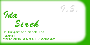 ida sirch business card